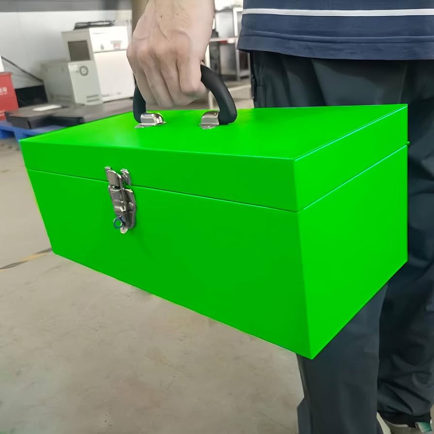 Metal Toolbox Portable Locking Tool Box Metal Took box Tool